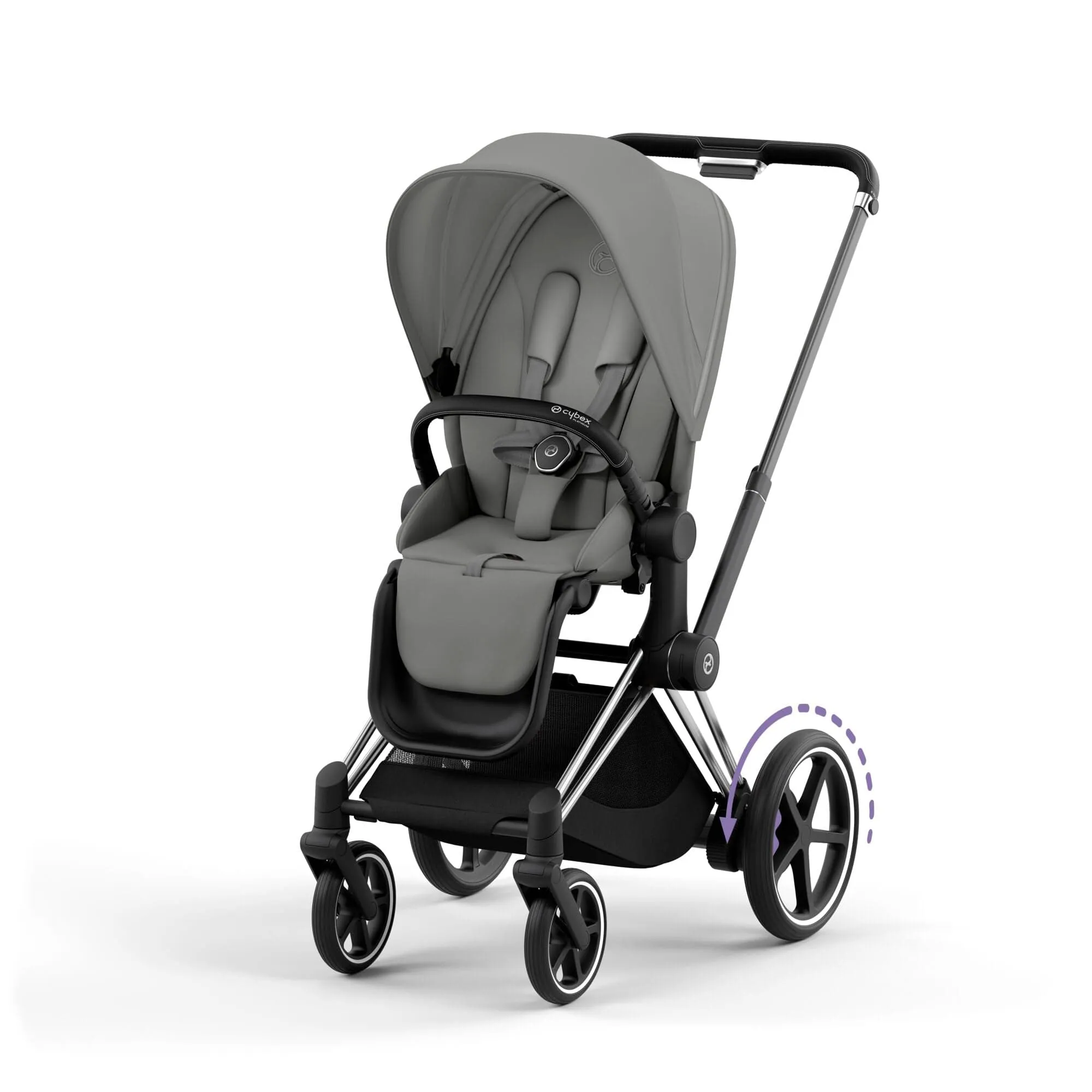 Cybex e-Priam & Lux Cot in Mirage Grey