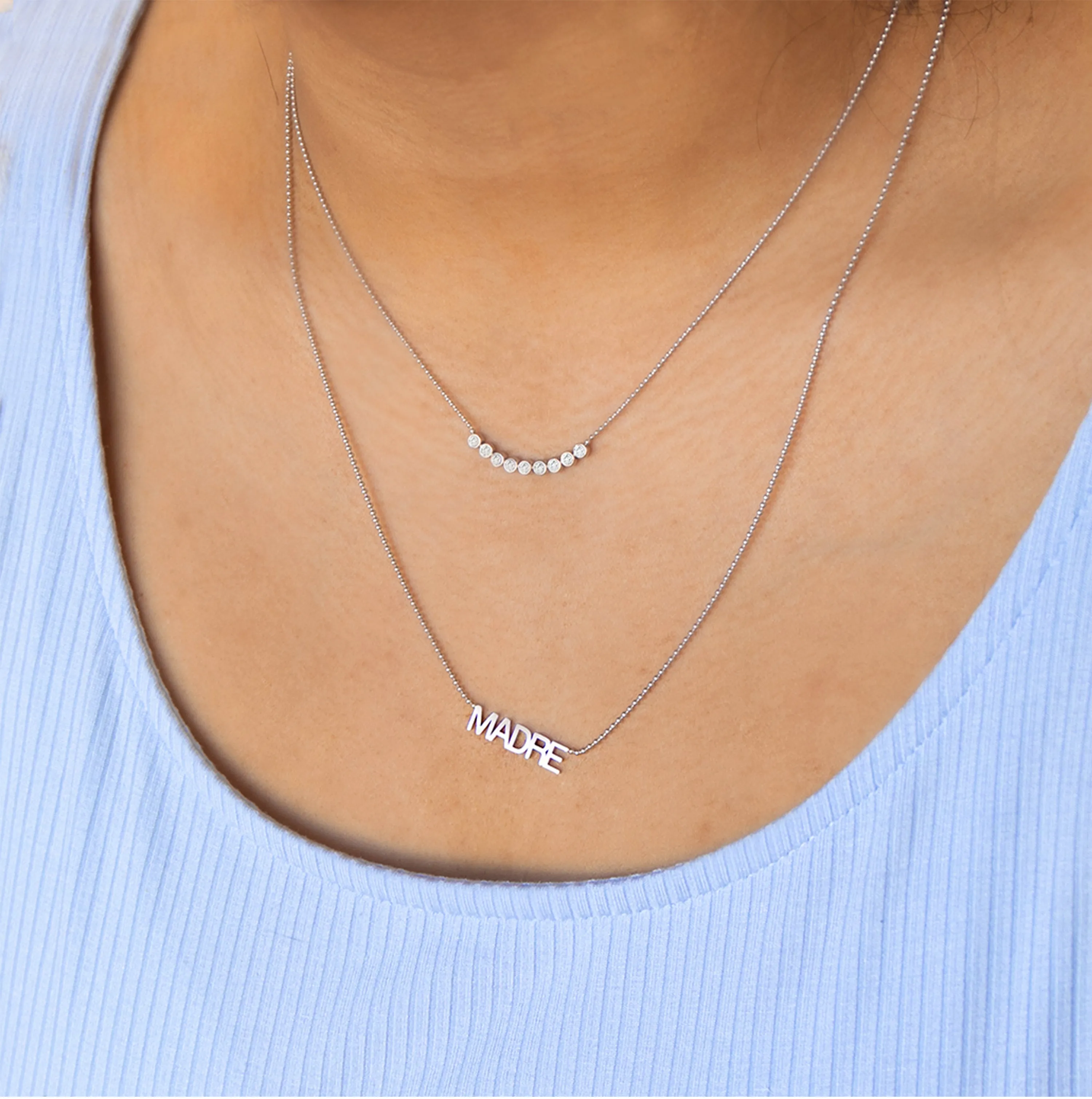 Diamond Arc Layering Necklace