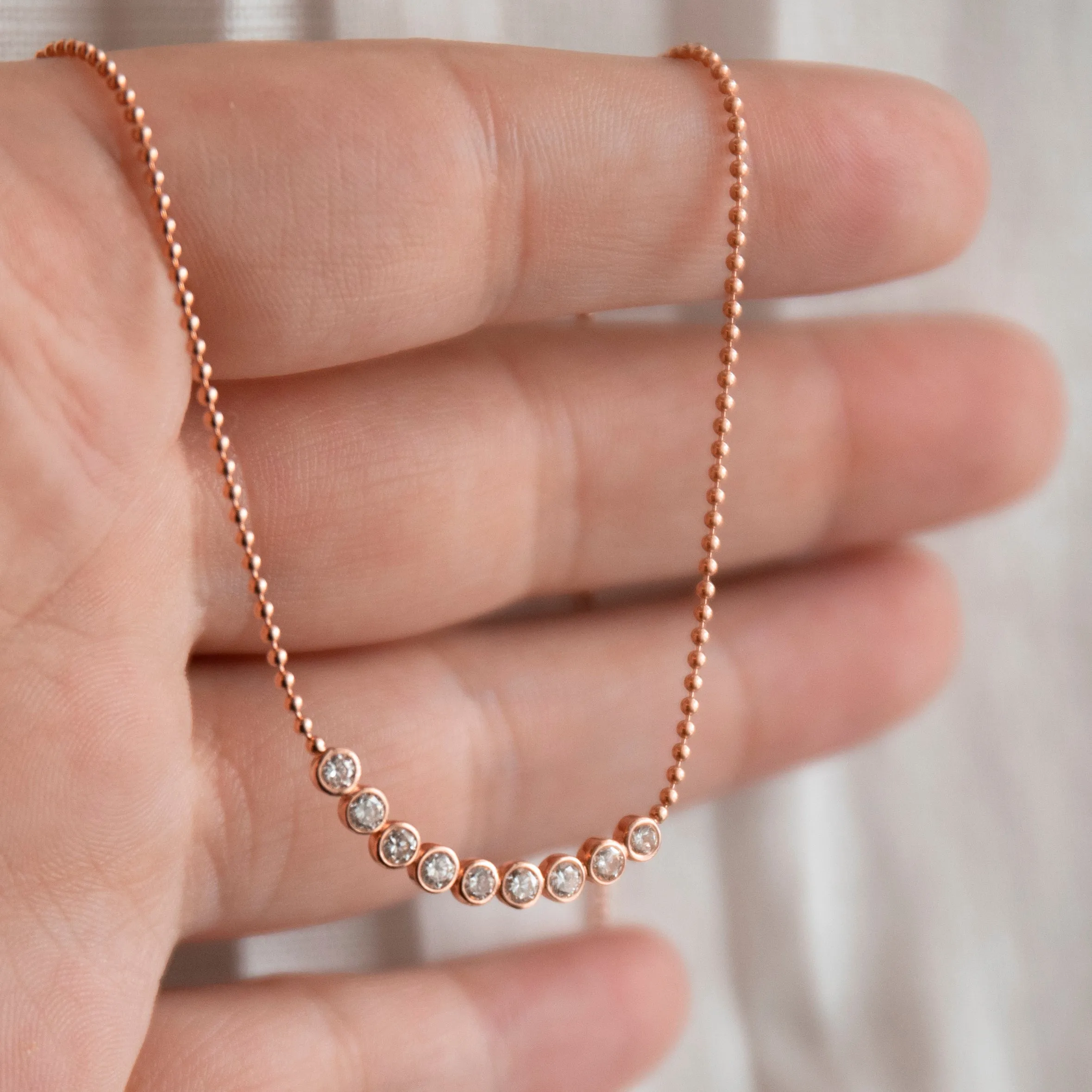 Diamond Arc Layering Necklace