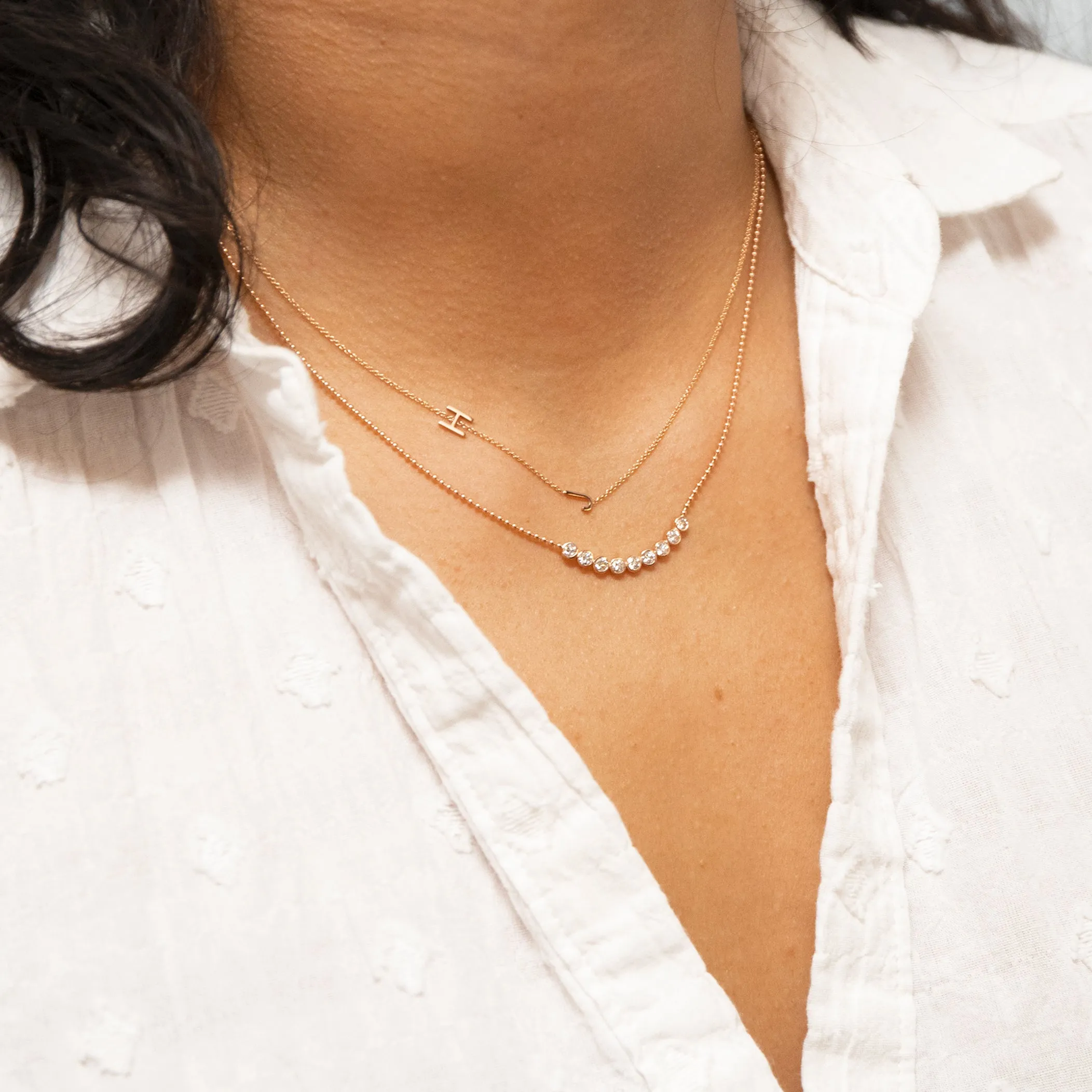 Diamond Arc Layering Necklace