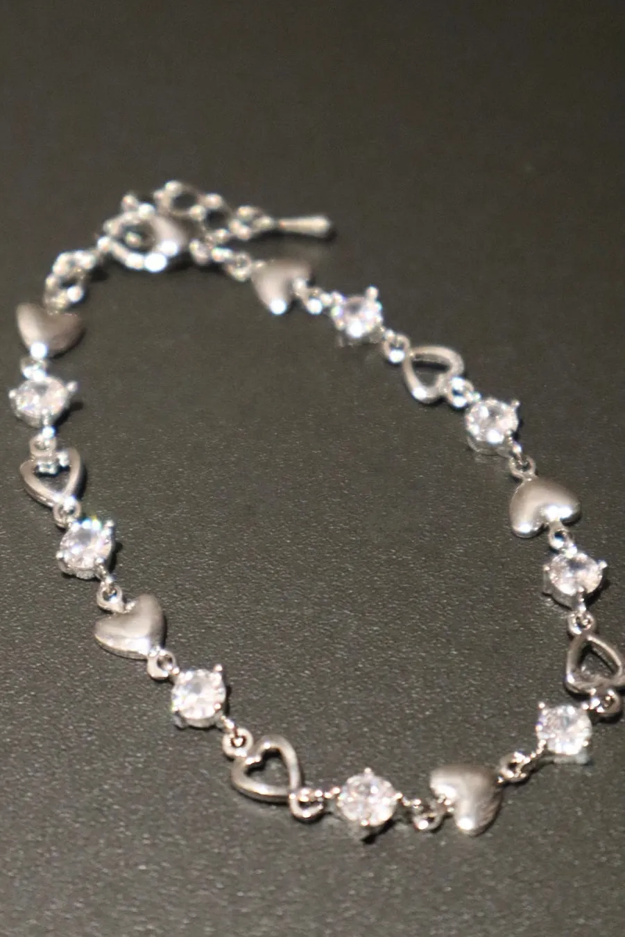 Diamonds Heart Bracelet