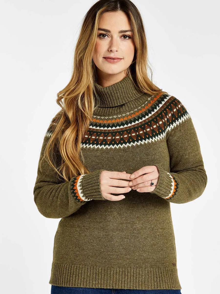 DUBARRY Riverdale Fair Isle Knitted Sweater - Women's - Dusky Green