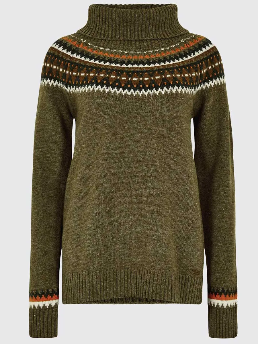 DUBARRY Riverdale Fair Isle Knitted Sweater - Women's - Dusky Green