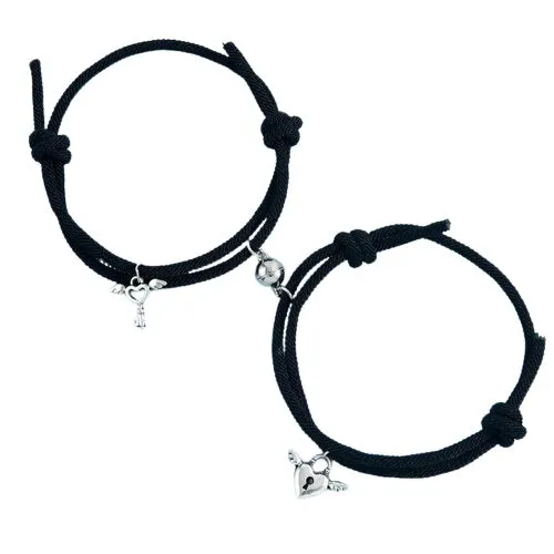 FASHION WRISTBAND SET - STYLE 1 - LOCK AND KEY