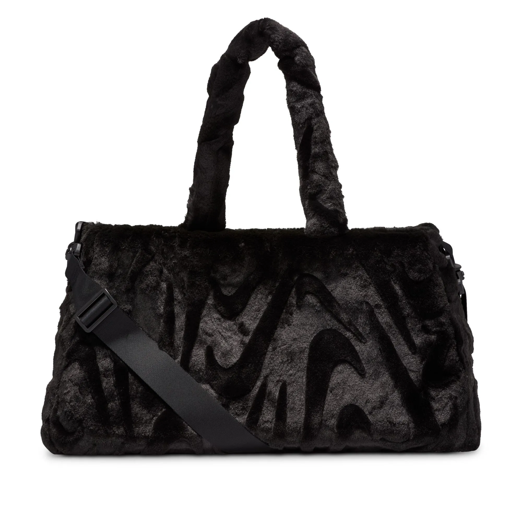 FAUX FUR TOTE "BLACK"