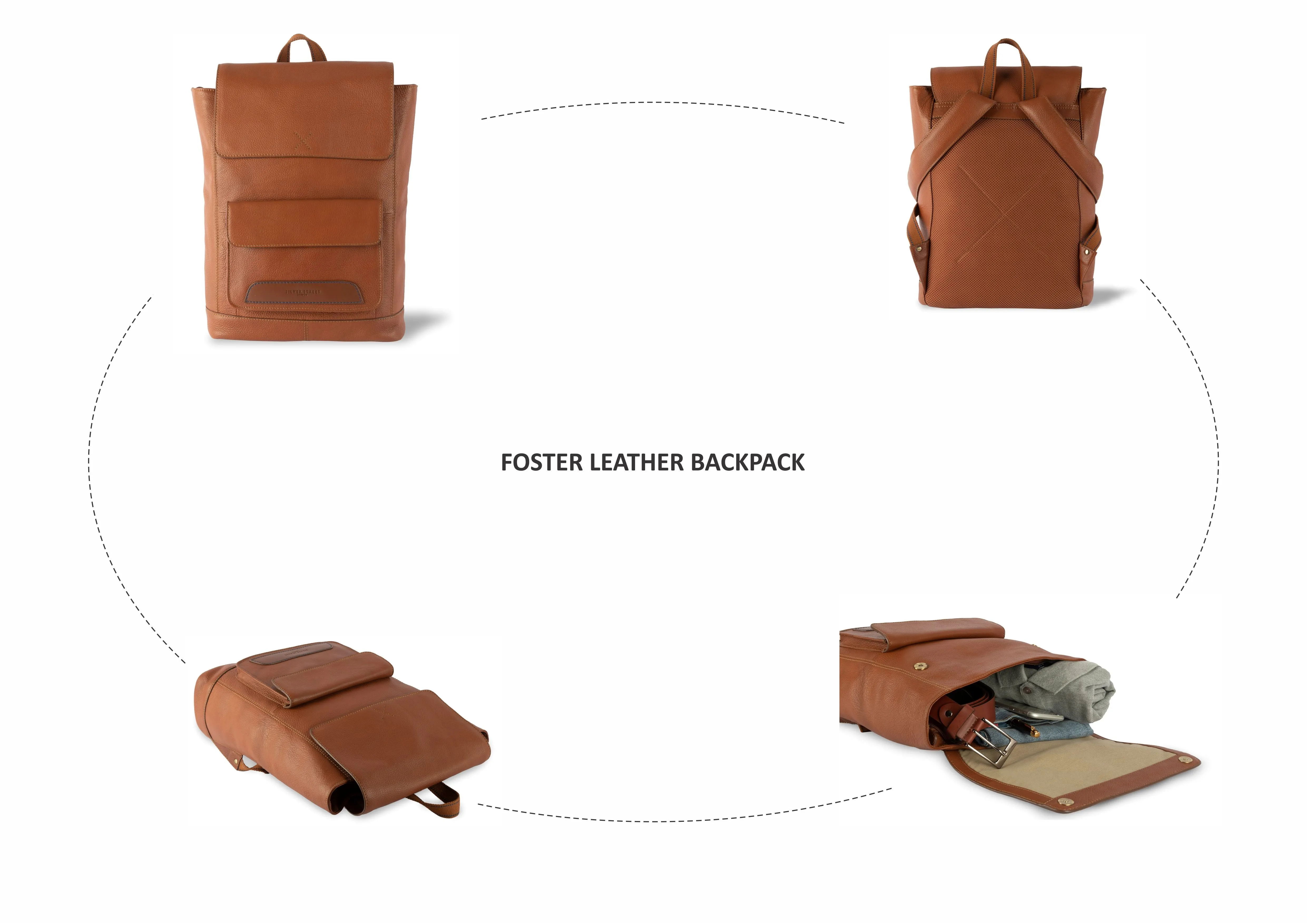 Foster Leather Backpack - Tan