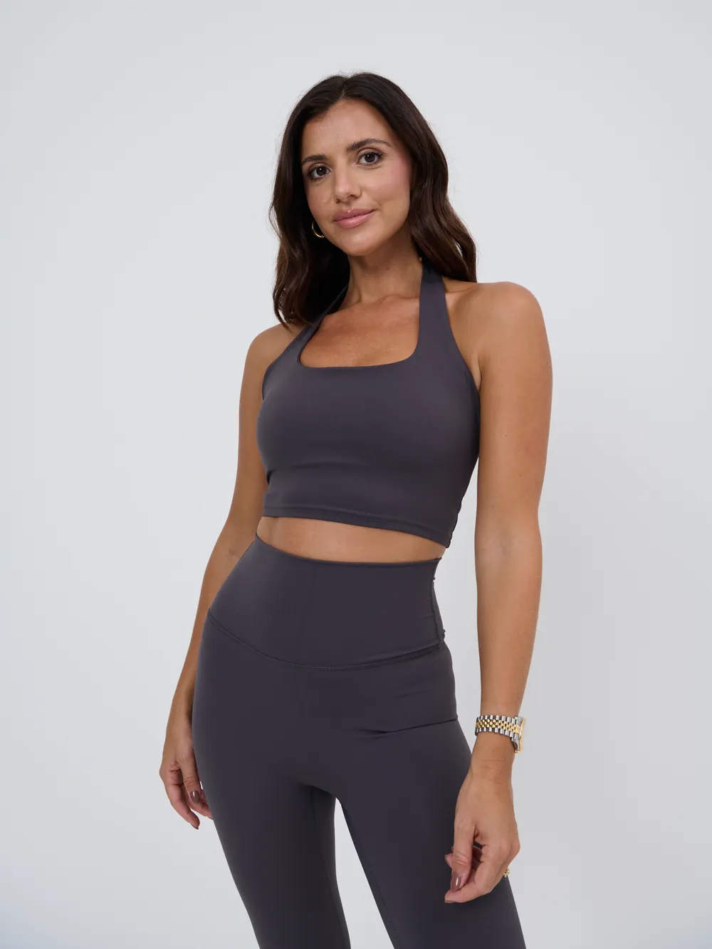 Halter neck bra- Charcoal