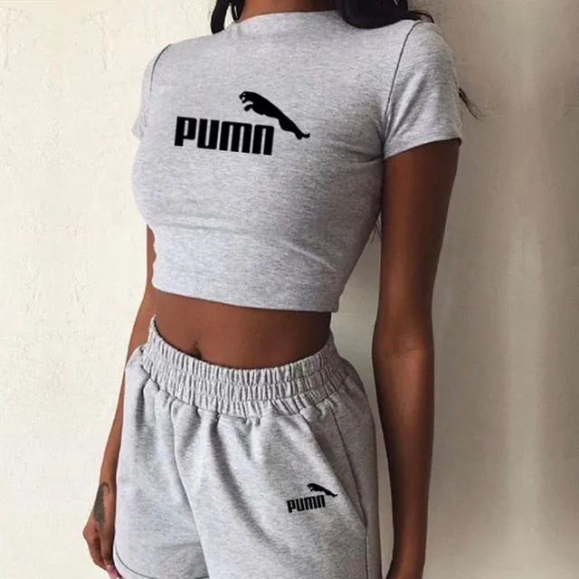 LADIES WARES Summer Crop Top 2020 Tracksuit-YOMA SL STORE