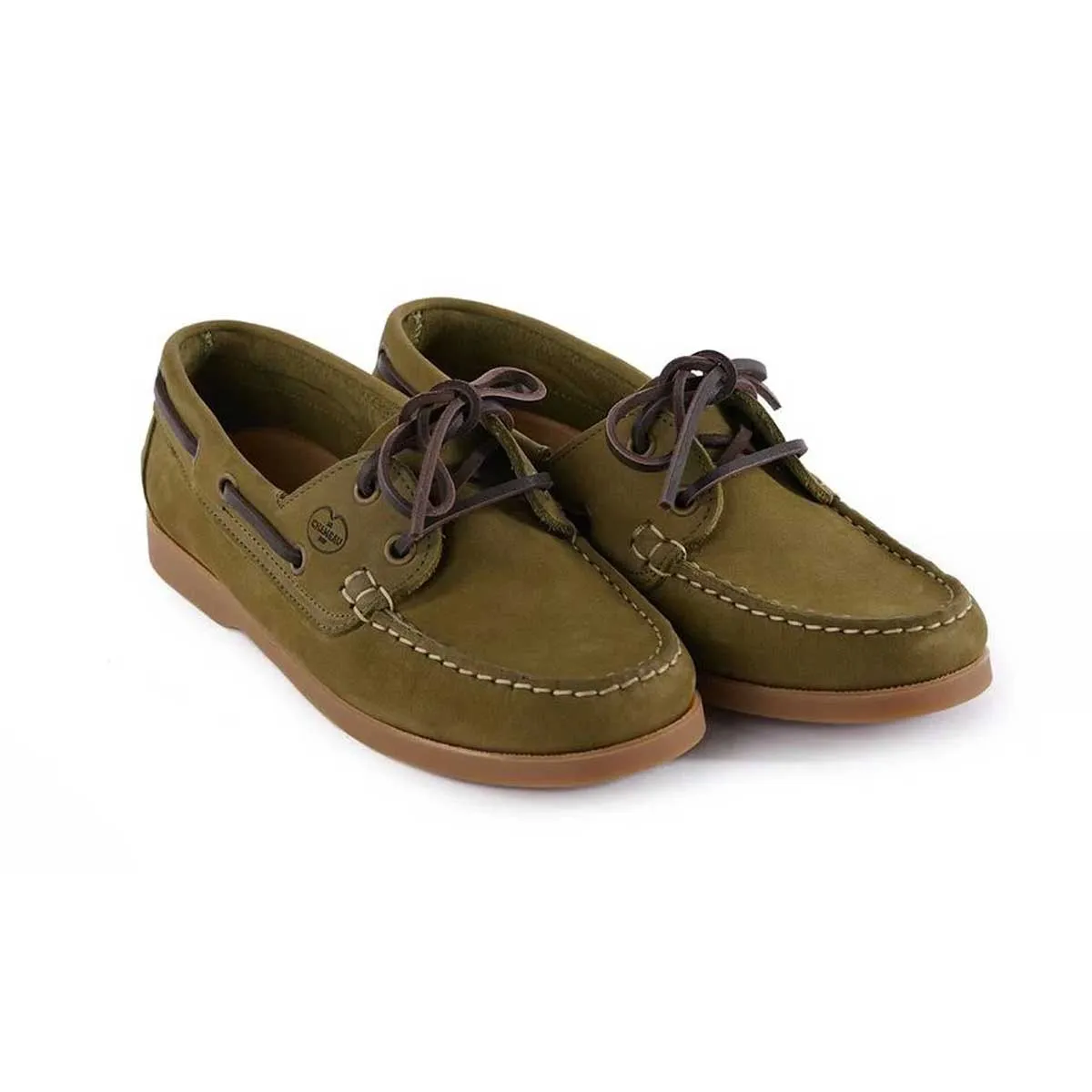 LE CHAMEAU Galion Deckshoes - Women's - Iconic Green Nubuck