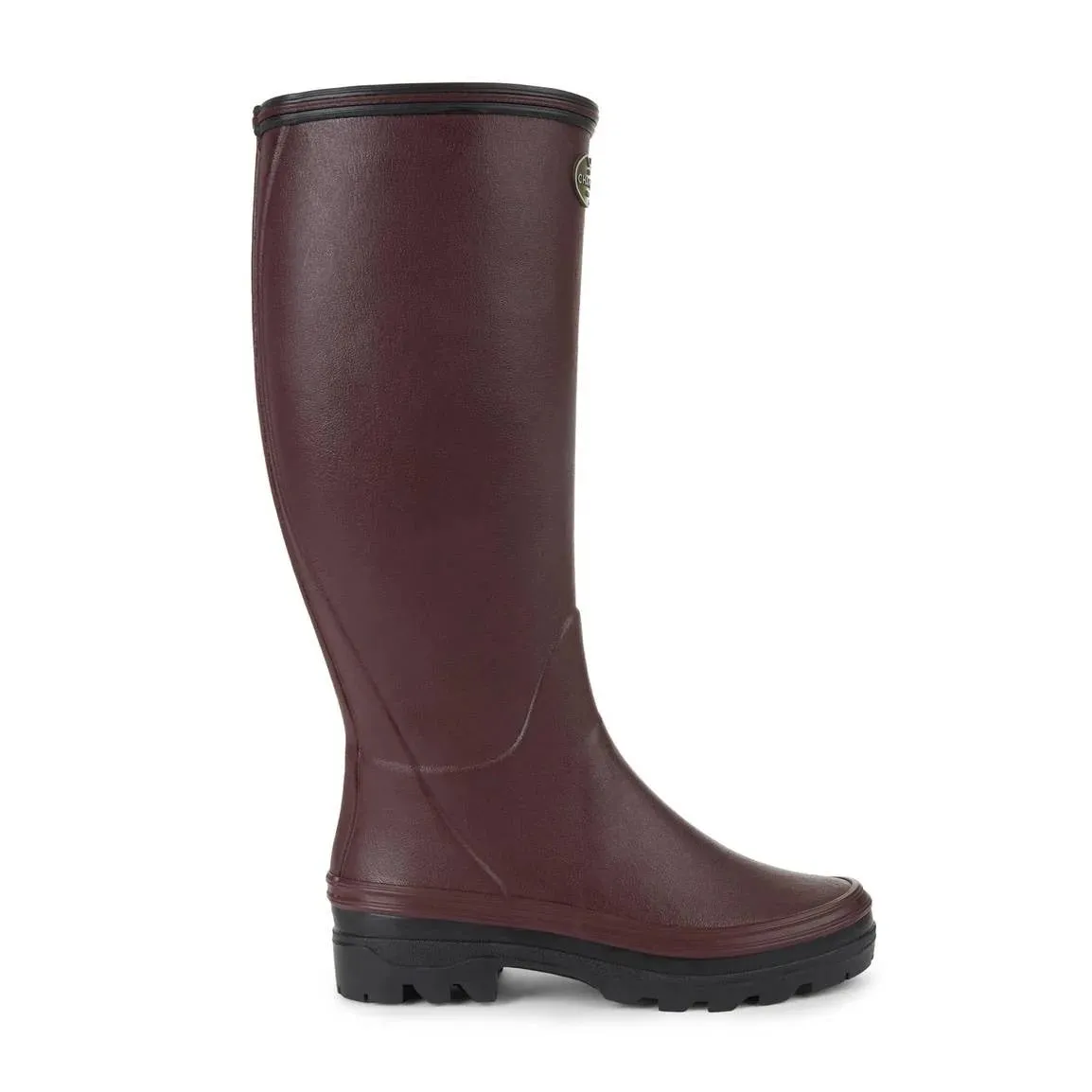 LE CHAMEAU Giverny Wellington Boots - Ladies Jersey Lined - Cherry Red