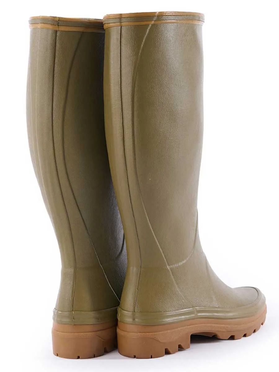 LE CHAMEAU Giverny Wellington Boots - Ladies Jersey Lined - Iconic Green