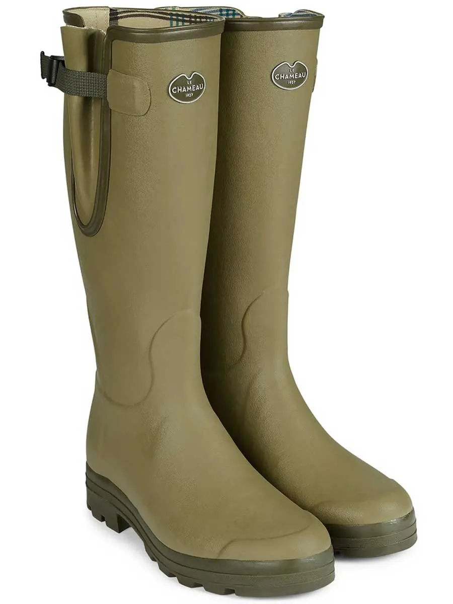 LE CHAMEAU Vierzon Boots - Mens Jersey Lined - Iconic Green