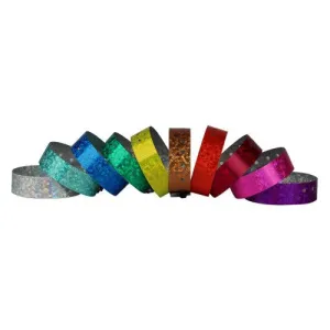 Liquid Glitter® Holographic Plastic Wristbands 3/4" 4480 (500/Box)