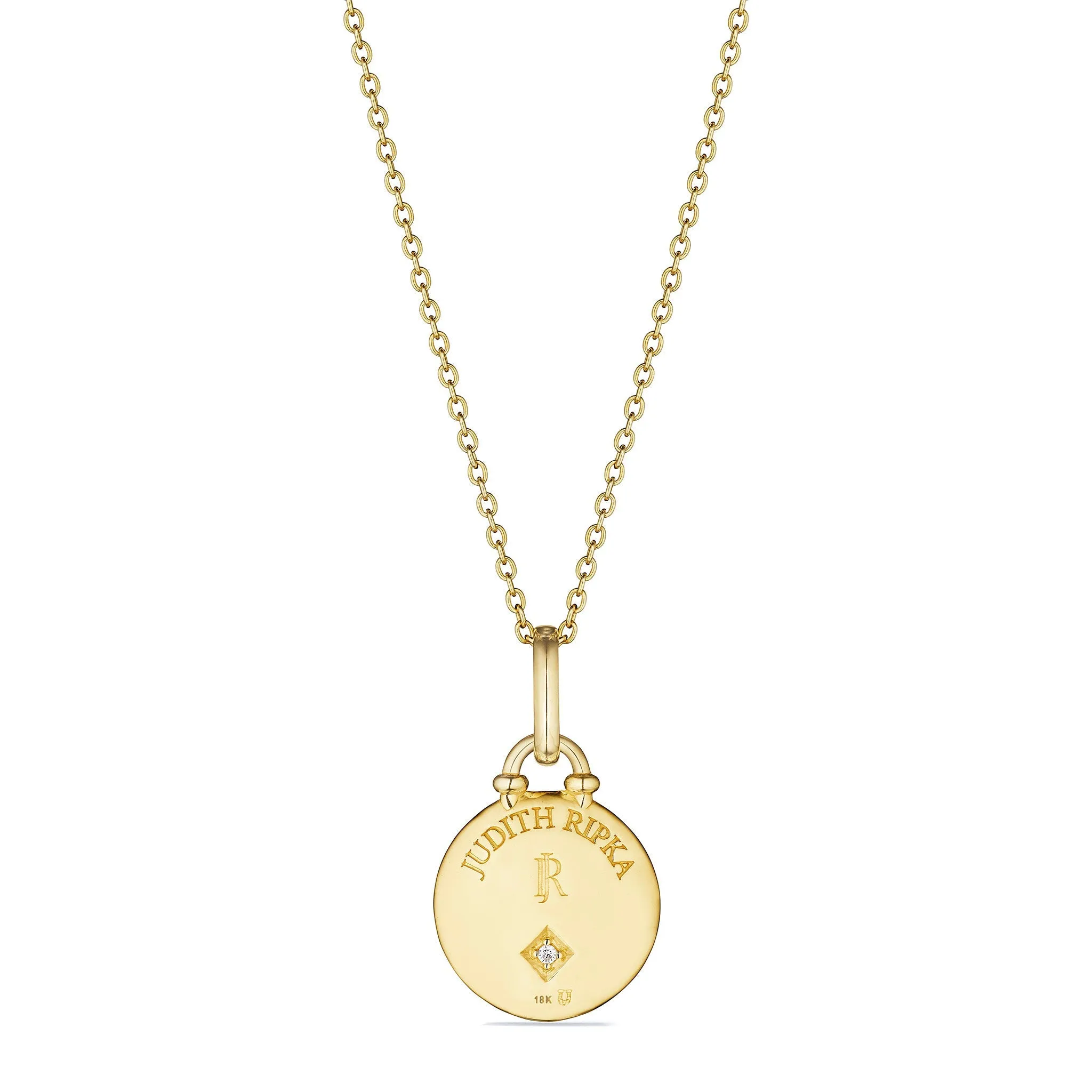 Little Luxuries Bumble Bee Medallion Necklace with Diamonds in 18K