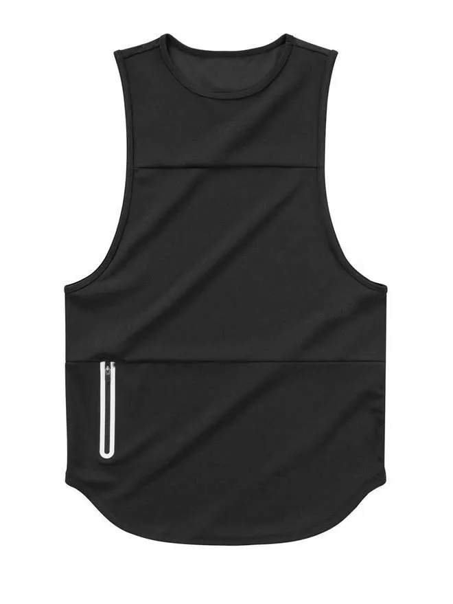 Male Quick Drying Bodybuilding Tank Top with Pocket / Gym Sportswear - SF0313