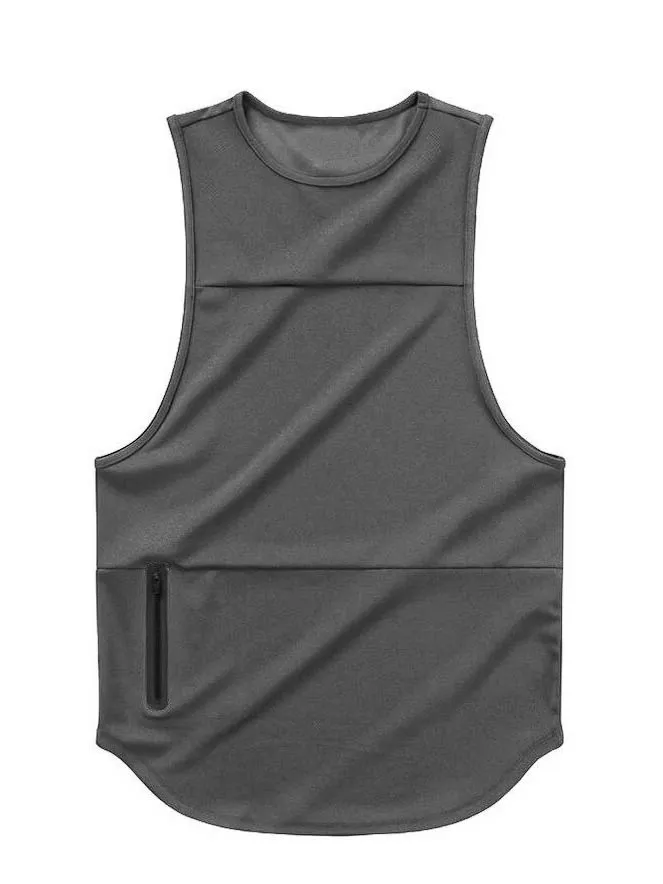 Male Quick Drying Bodybuilding Tank Top with Pocket / Gym Sportswear - SF0313