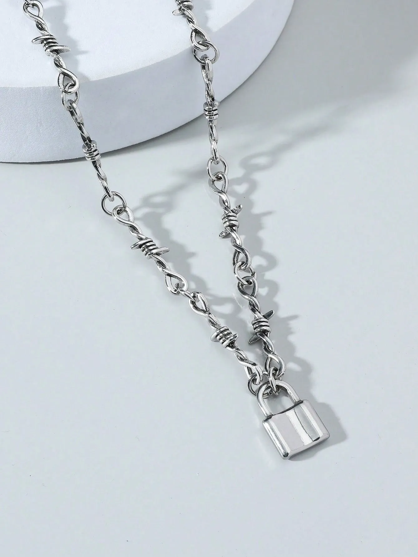 Men Lock Pendant Necklace for Men Jewelry for Men Gift for Men Fashion