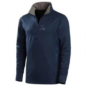 Mens Ls Zip Bedrock Blue Med