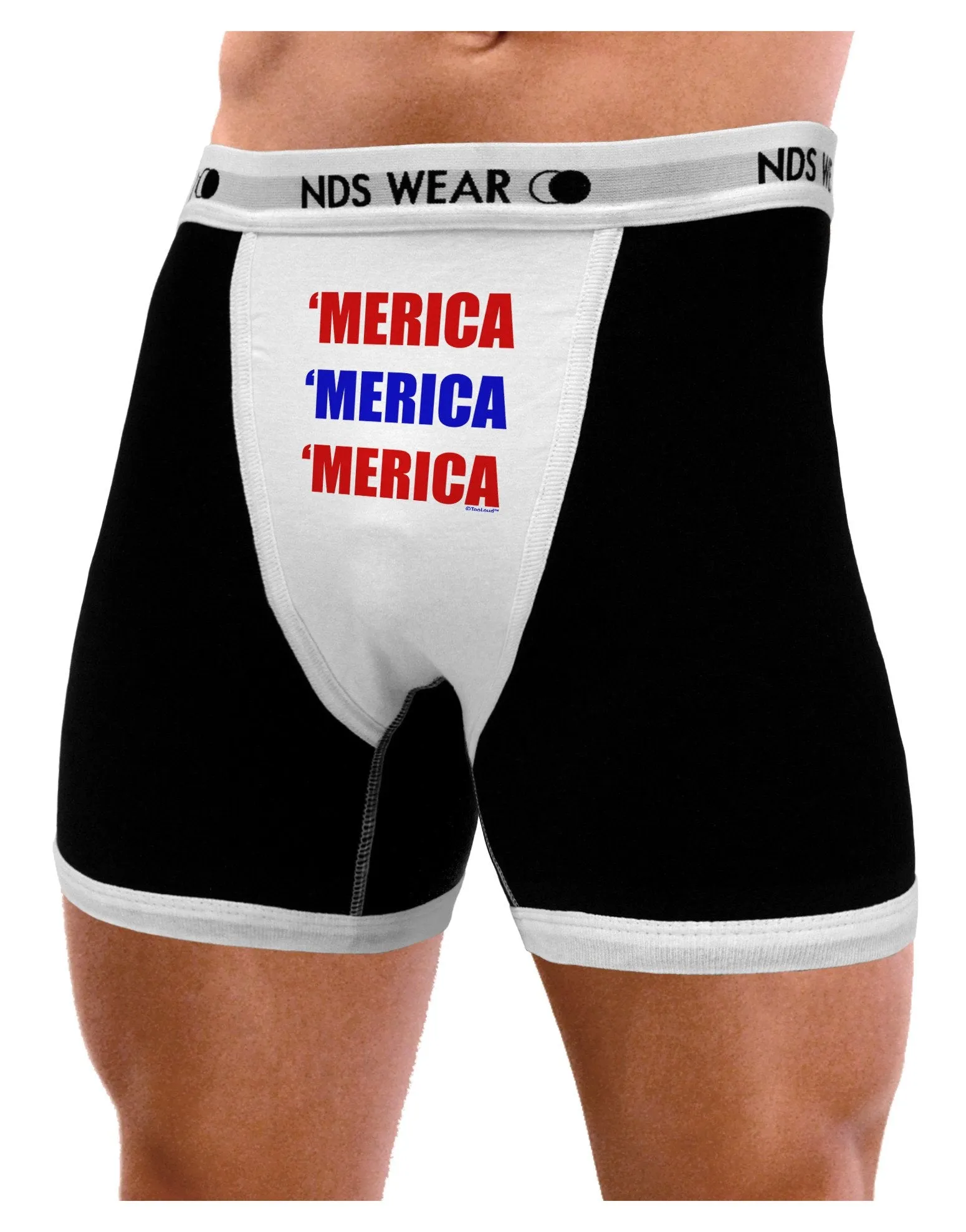 Merica Merica Merica - Red and Blue Mens Boxer Brief Underwear