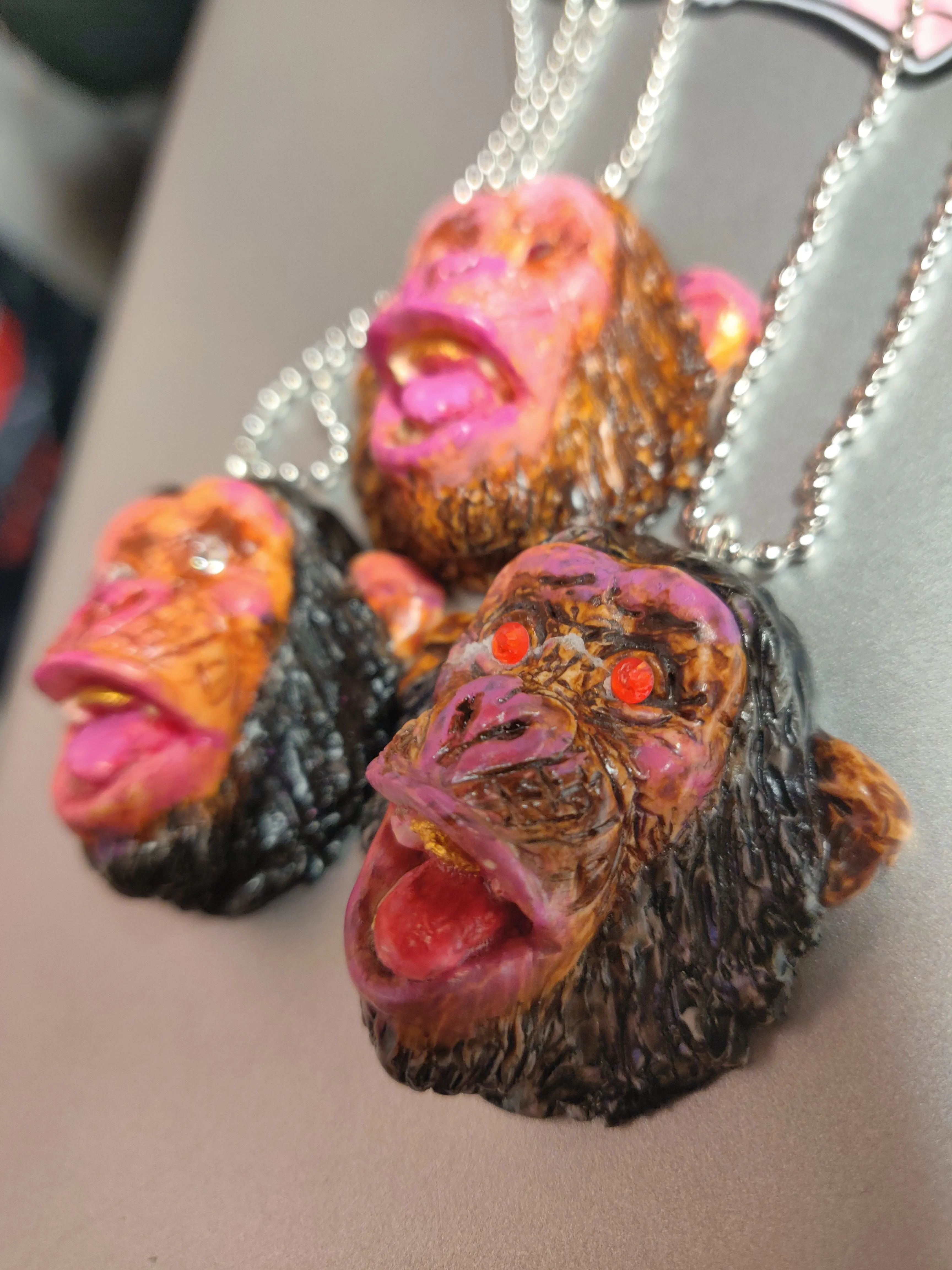 Monkey Hand-sculpted Necklaces