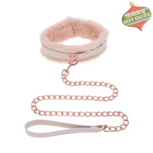 Peaches 'n Cream Fur Collar and Leash