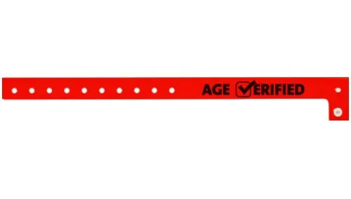 Plastic Wristbands - Age Verified √