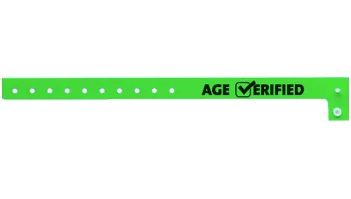 Plastic Wristbands - Age Verified √