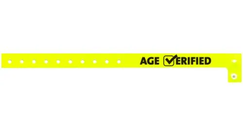 Plastic Wristbands - Age Verified √