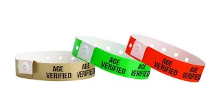 Plastic Wristbands Age Verified