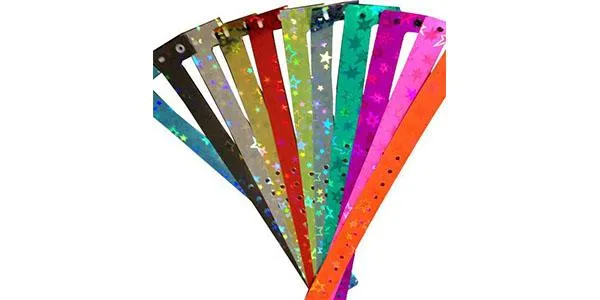 Plastic Wristbands Hologram Stars