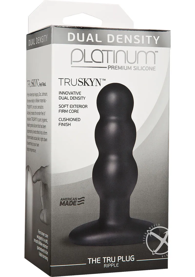 Platinum Premium Silicone - Dual Density Truskyn The Tru Anal Plug - Ripple