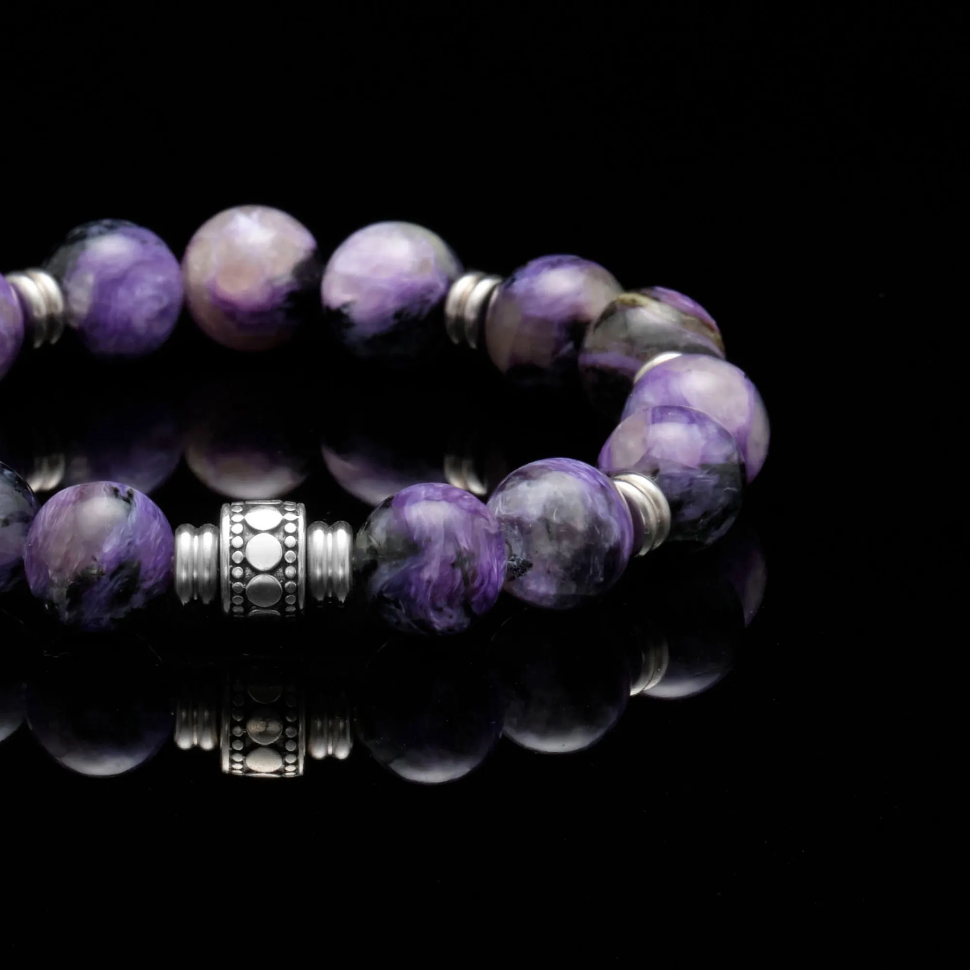 Stainless Steel Spacer Third Eye Chakra Bracelet