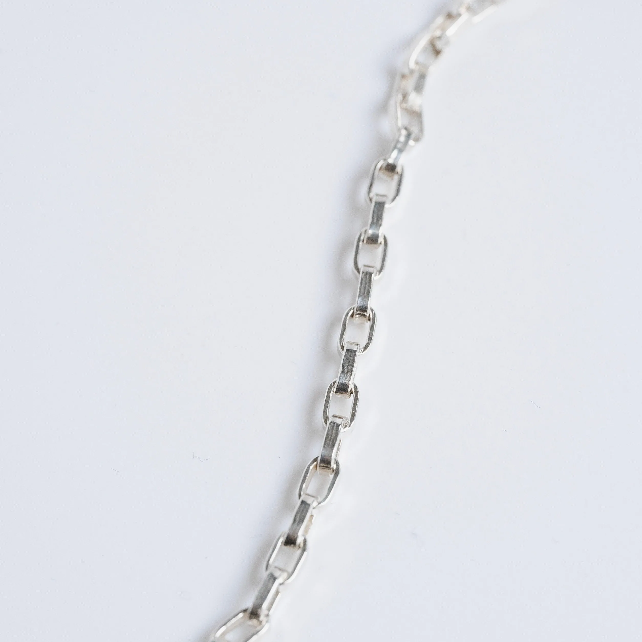 Sterling Silver Oval Link Chunky Chain Bracelet