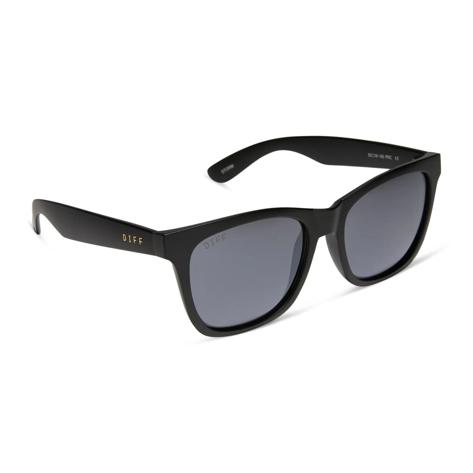 STORM - MATTE BLACK   DARK GREY W/ SILVER FLASH   POLARIZED SUNGLASSES