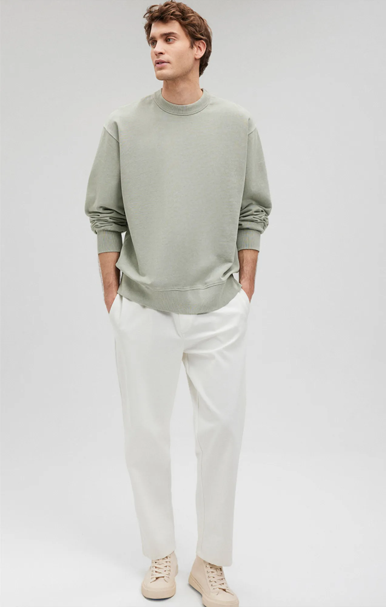 SWEATSHIRT IN DESERT SAGE