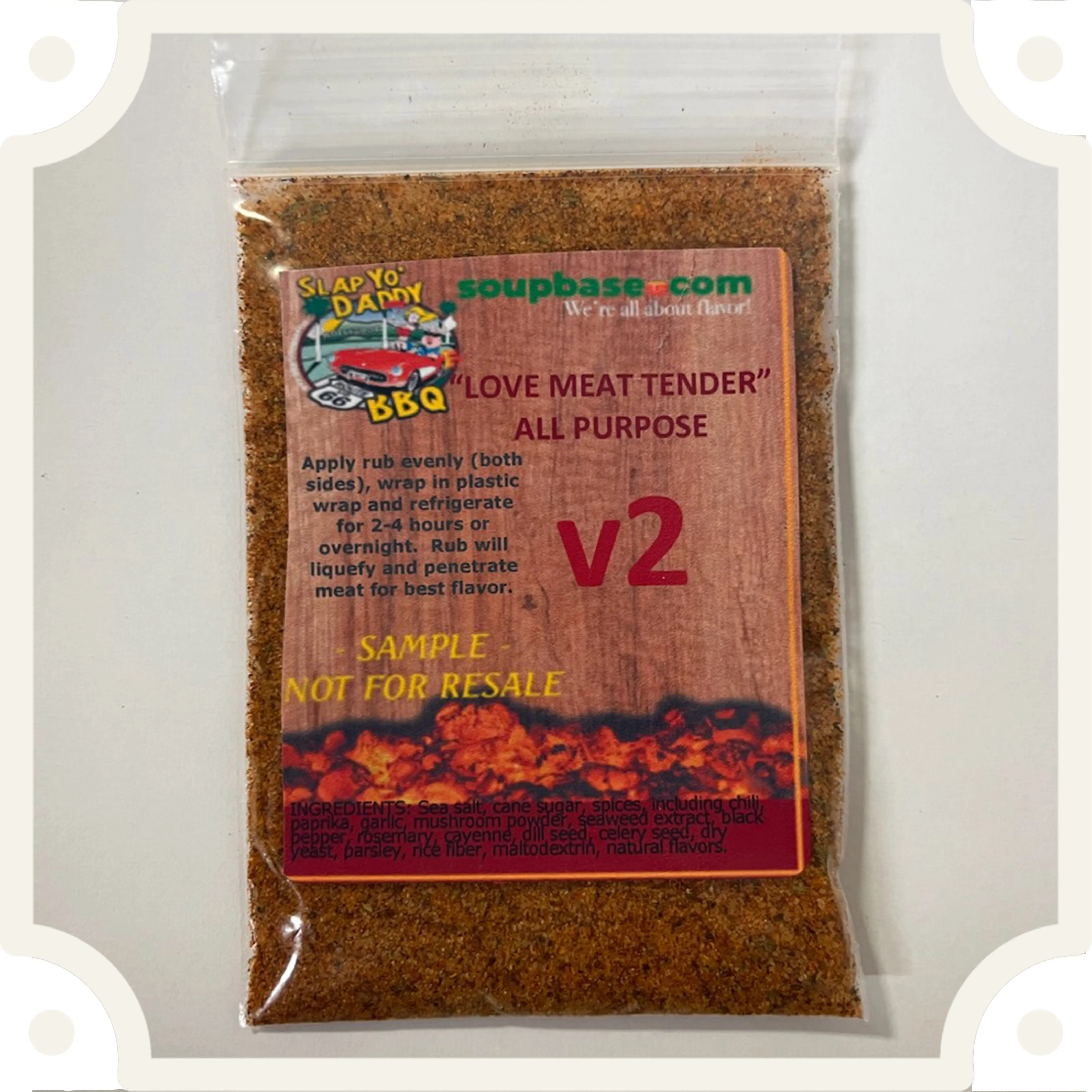 SYD "Love Meat Tender" v2.0 All Purpose Rub Sample Bag - 1 oz