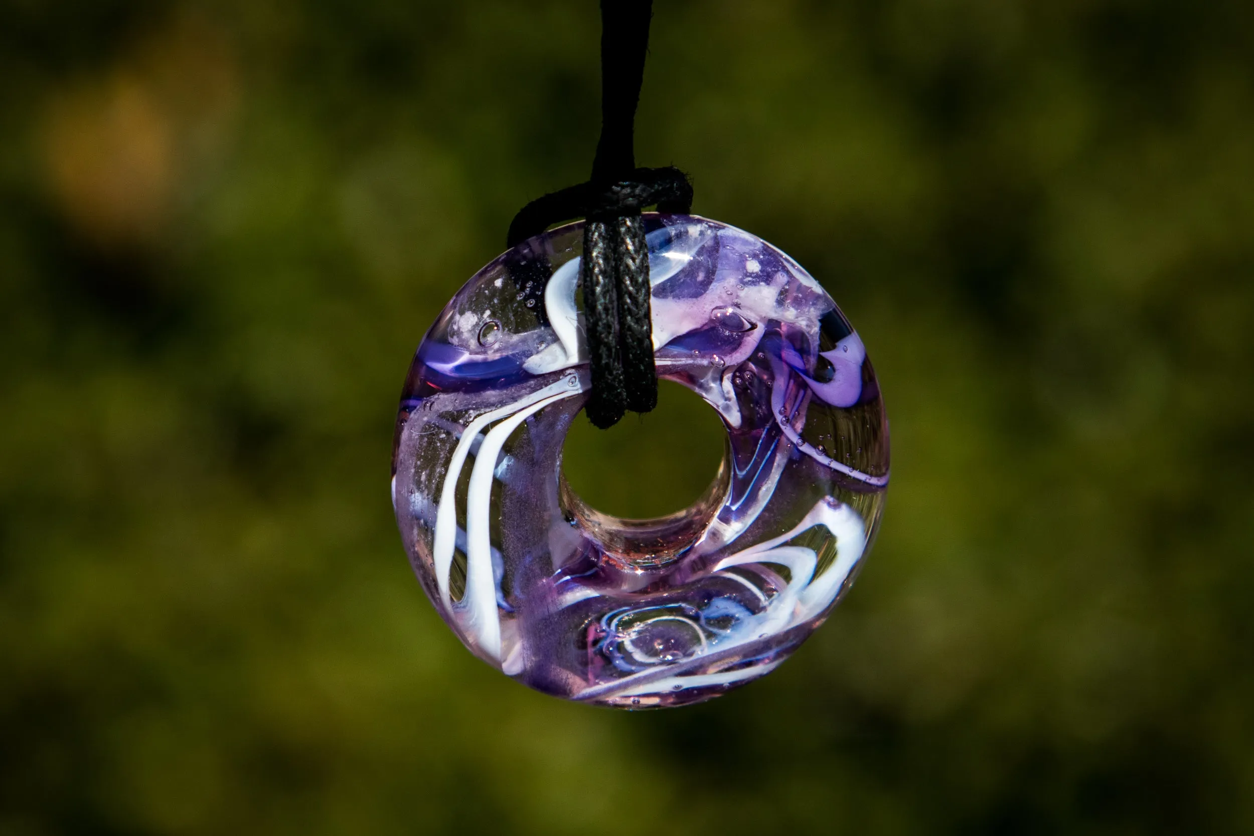 Taffy Confetti Halo Pendant with Ash