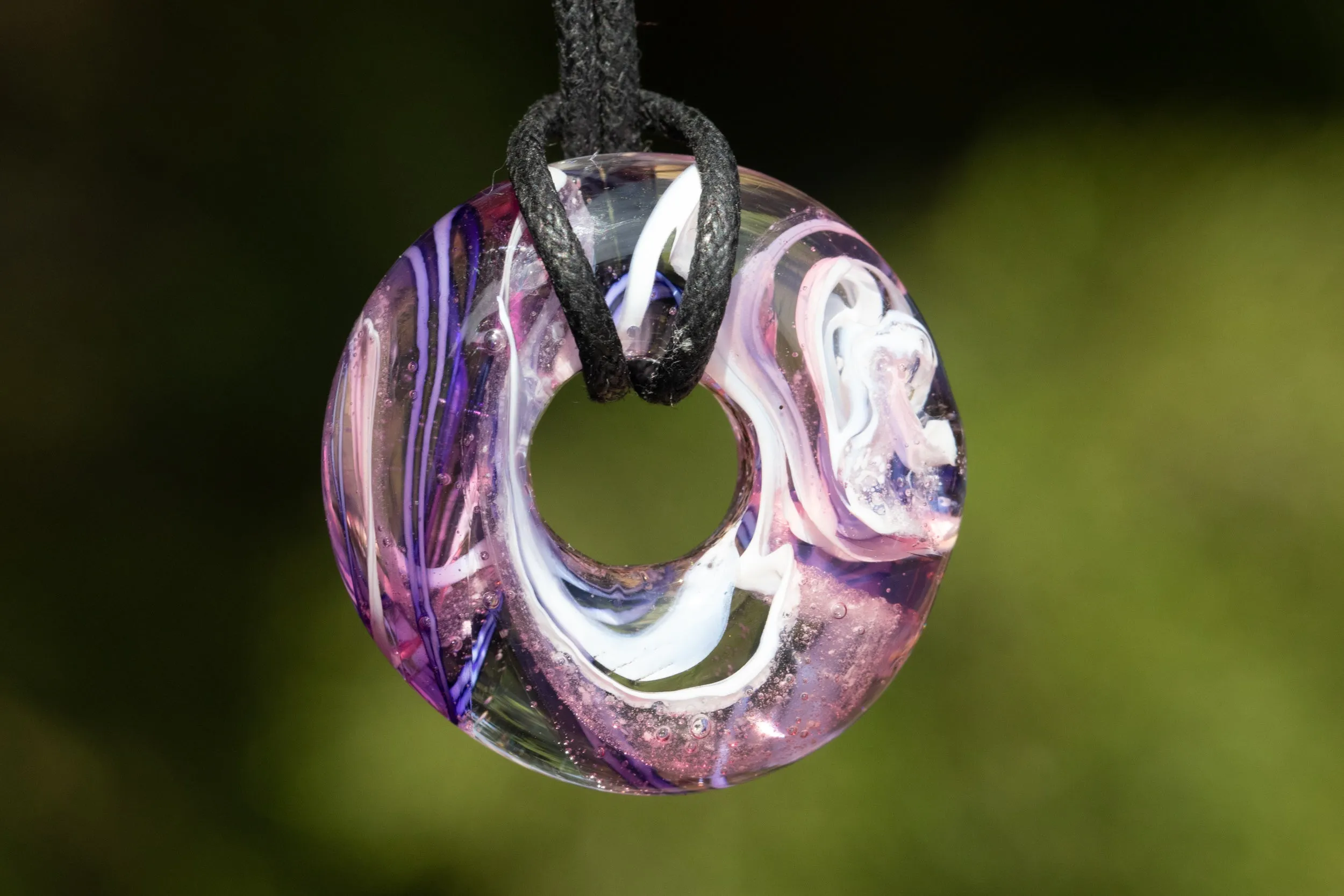 Taffy Confetti Halo Pendant with Ash