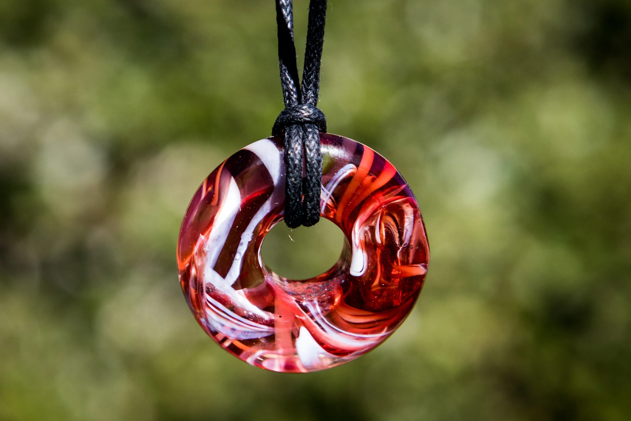 Taffy Confetti Halo Pendant with Ash