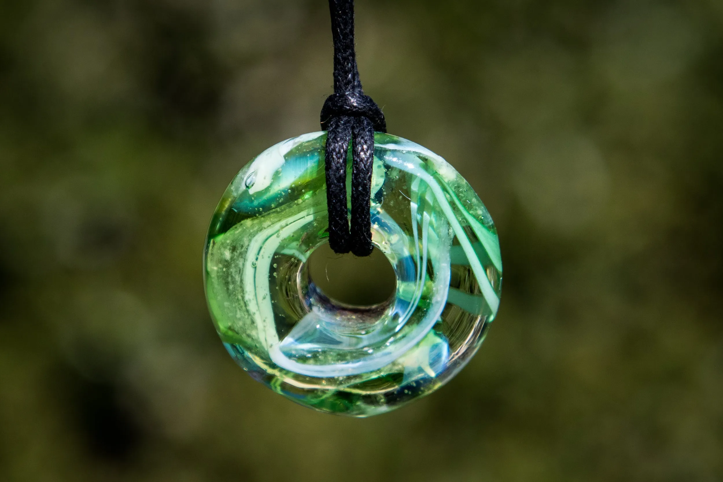 Taffy Confetti Halo Pendant with Ash