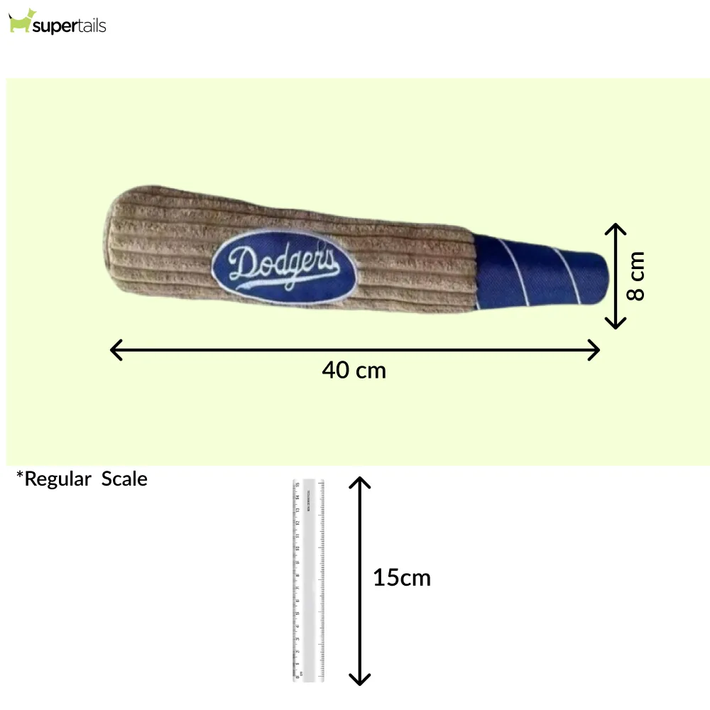 Talking Dog Club Baseball Bat Plush Toy for Dogs (Brown)