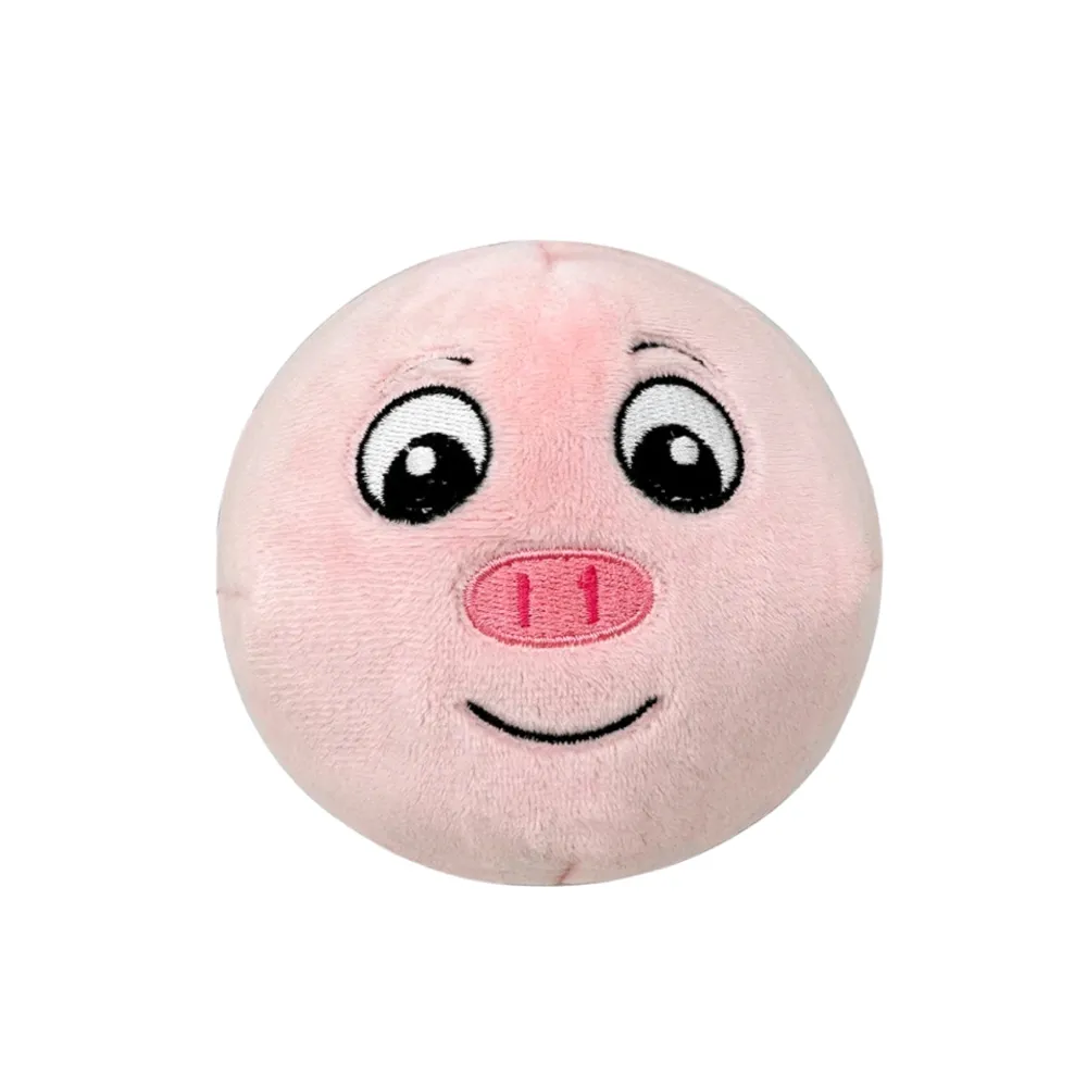 Talking Dog Club Pop A Pig Bouncy Plush Toy for Dogs (Pink)