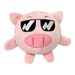 Talking Dog Club Pop A Pig Bouncy Plush Toy for Dogs (Pink)