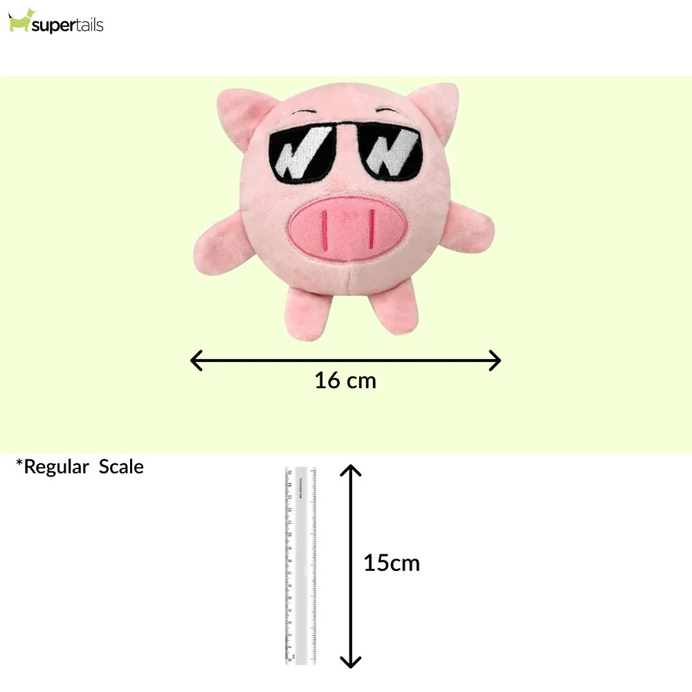 Talking Dog Club Pop A Pig Bouncy Plush Toy for Dogs (Pink)