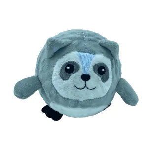 Talking Dog Club Raccoon Happy Bouncer Plush Ball Toy for Dogs (Grey)