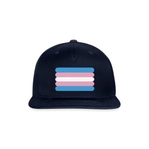 Trans Transgender Pride Flag Rounded Snapback Baseball Cap