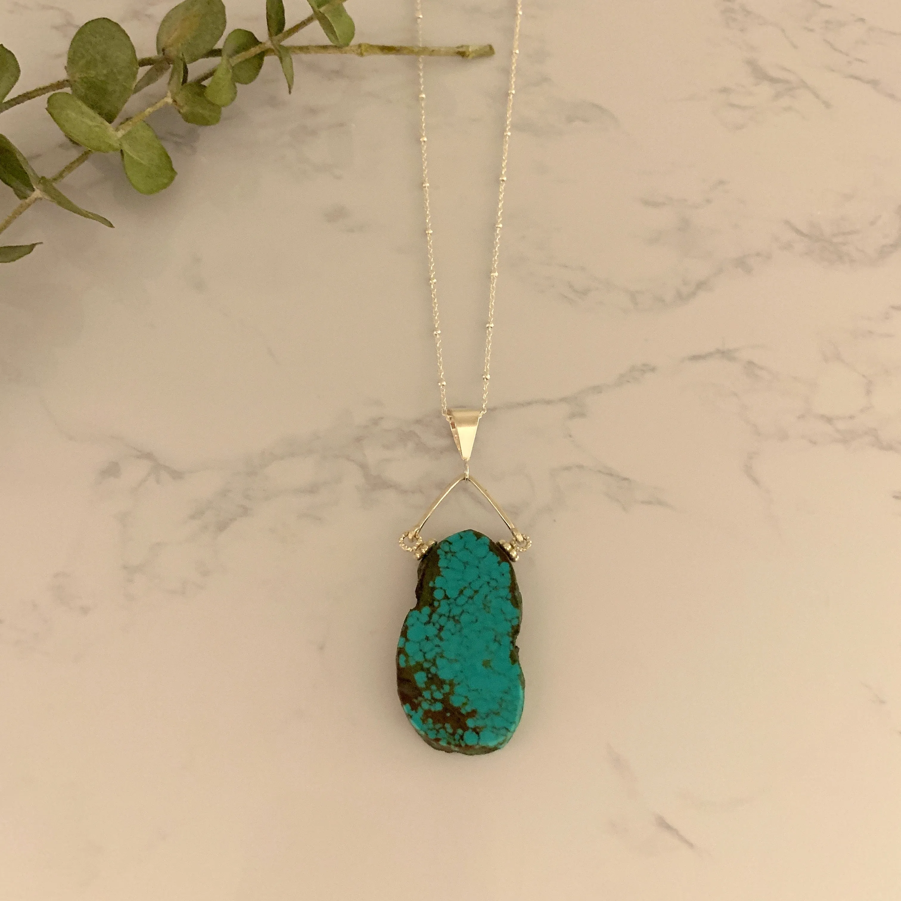 Turquoise Freeform Pendant  - S