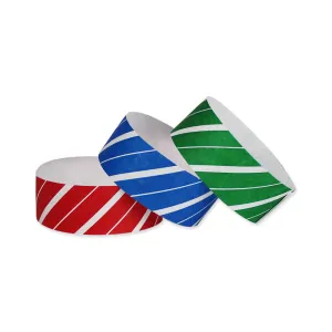 Tytan-Band® Expressions Tyvek Wristbands 1" Stripes Design TX02 (500/Pack)