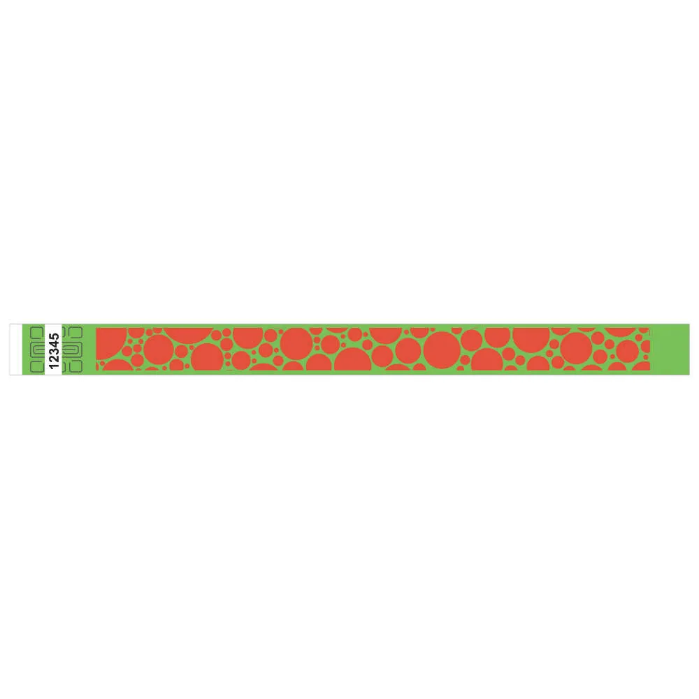 Tytan-Band® Expressions Tyvek Wristbands 3/4" Bubble Explosion Design NTX107 (500/Pack)