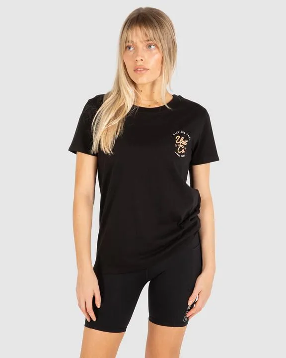 Unit Ladies Tee Licorice Black White